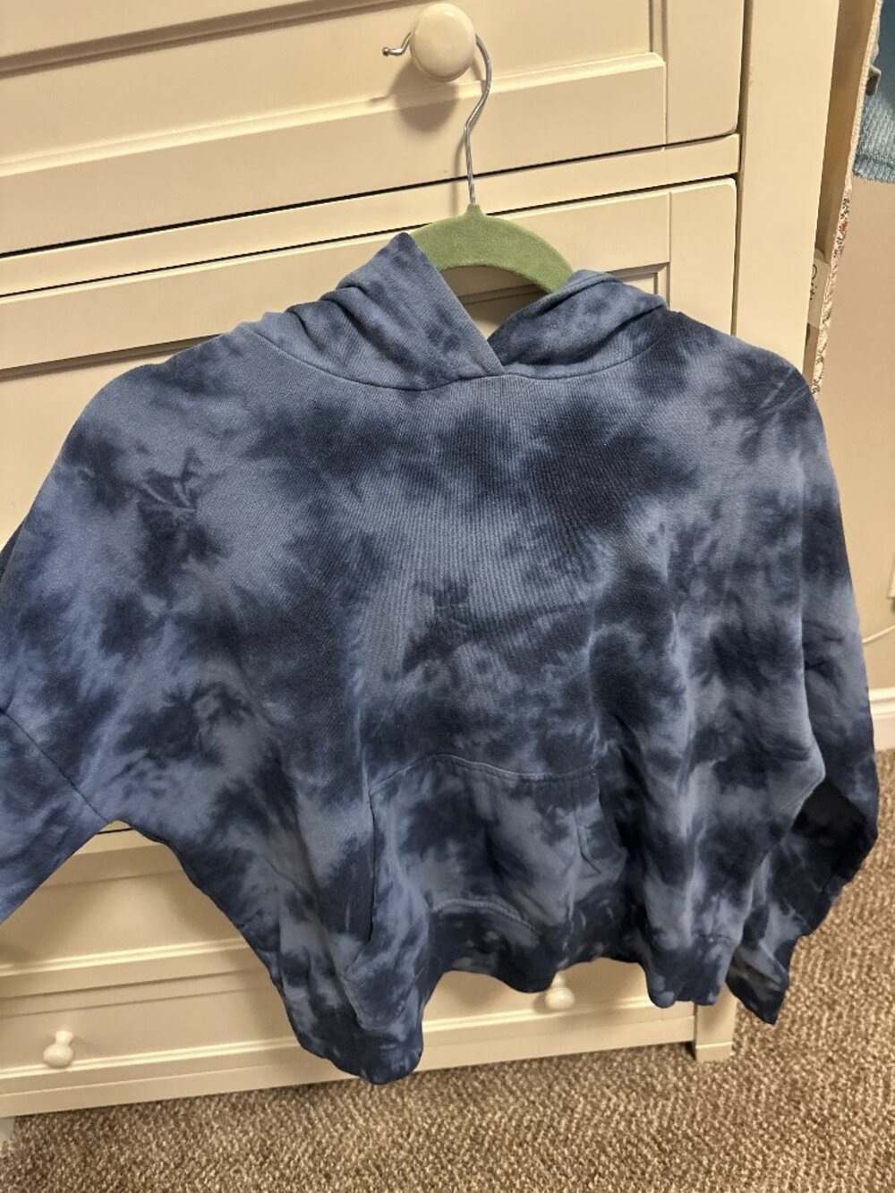 Blue Tie Dye Constellation Graphic Hoodie